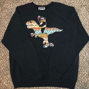 Riot Society Party Bear&T-Rex Pullover